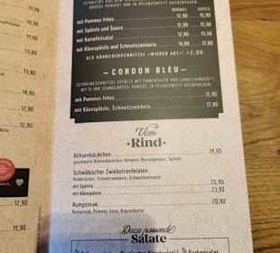 Speisekarte