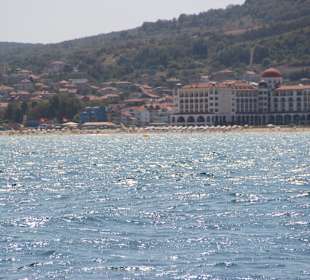 Sonnenstrand von Wasseransicht