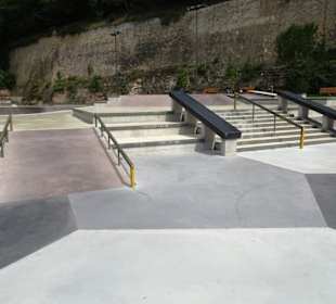 Auf dem Parcours des Skateparks