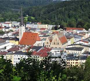 Blick auf die Altstadt von Wasserburg am Inn