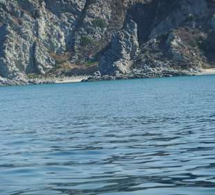Am Capo Vaticano mit dem Boot
