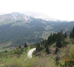 Pause und Blick zur Gebirge von der andere Seite
