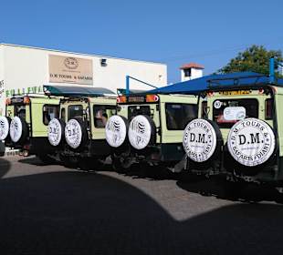 Ein Teil des Fuhrparks von DM-Tours Diani Beach