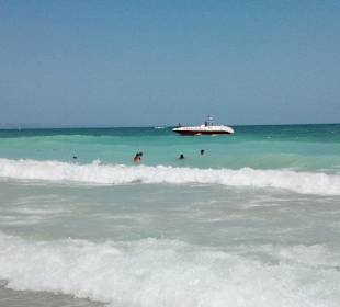 Die Wellen konnten zeitweise bis zu 2 m hoch sein