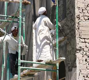 Bauarbeiter in Hurghada Down-Town