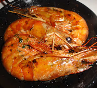 Die gegrillten Gambas