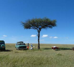 Frühstück in der Massai Mara