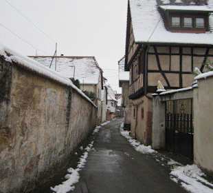 Altstadt Wissembourg im Winter