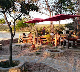 Gemütlicher Platz unter Bäumen