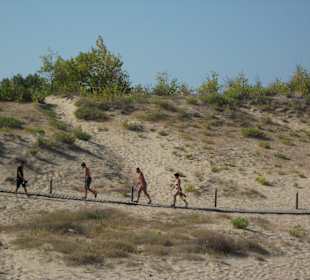 Holzbrücke zum Strand