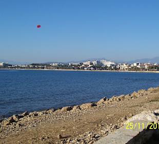 Blick zum Hotel und den anderen 