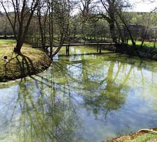 Der Wassergraben am Schloß