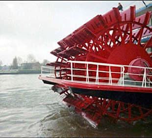 Das Rad von einem Louisiana Schiff