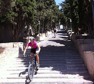 Auch Treppen sind vor unseren Bikern nicht sicher