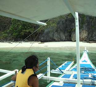 Wir erreichen unsere Insel für die Mittagspause