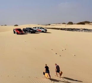 Sandboarding in der Wüste Viana