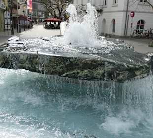 Der Brunnen auf dem Leopoldsplatz