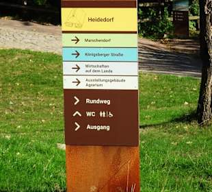 Wegweiser im Freilichtmuseum
