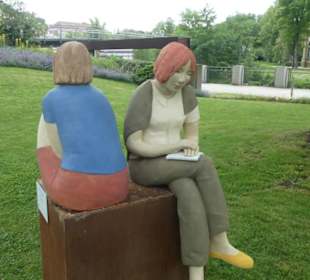Bad Kissingen Die Menschen lebensgroße Tonfiguren