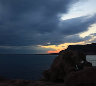 Cap Greko, Sonnenuntergang