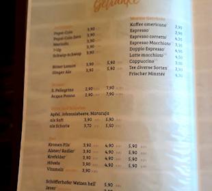Speisekarte