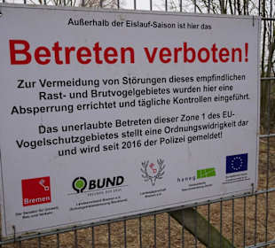 Zutritt verboten außerhalb der Eislauf-Saison