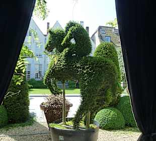 Ross und Reiter aus Buchsbaum