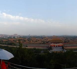 Panorama Zakazanego Miasta z parku.