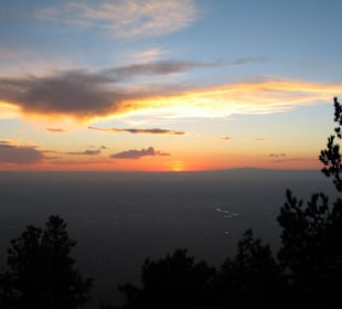 Sonnenuntergang über ABQ - Blick vom Sandia