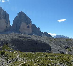 Das Wanderziel 3 Zinnen ist nicht weit
