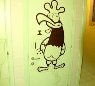 WC-Bereiche mit dem Fahrstuhl erreichbar