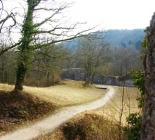 Wegstrecke oberhalb