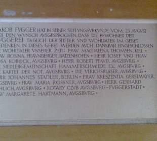 Fuggerei - Stiftungsurkunde