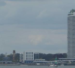 Blick vom Strand von Rosenhagen nach Travemünde