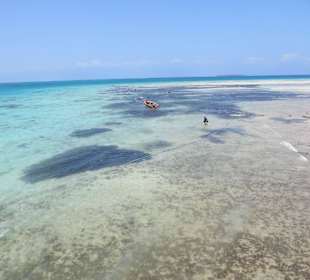 Wanderung am Strand von Prison Island