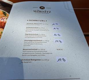 Speisekarte 