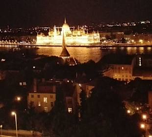Die nächtliche Skyline Budapest