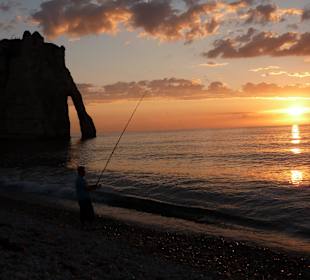 Sonnenuntergang an der Porte d’Aval 