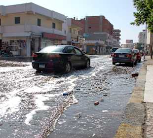 Innenstadt von Hurghada nach dem großen Regen