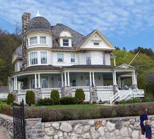 Schöne Häuser auf Mackinac Island