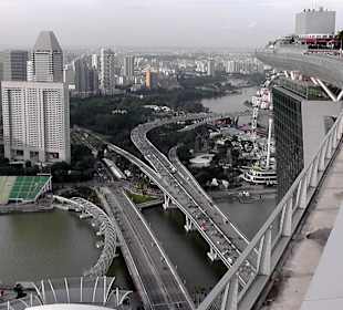 Blick vom Hotel Marina Bay Sand