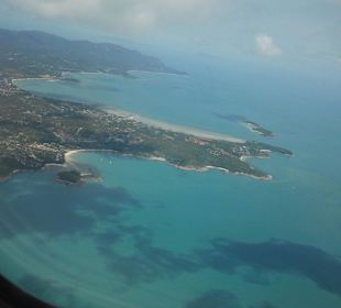 Die Bucht aus dem Flugzeug