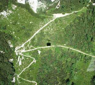Der Wanderweg von unten hoch zum Alpspitz