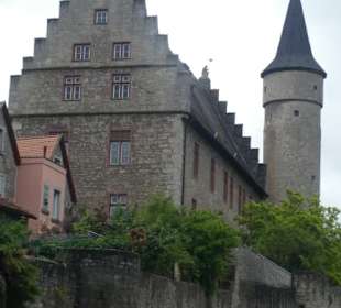 Blick vom Stadtgraben: Palatium und Nikolausturm