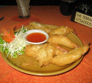 Gung tempora (shrimps fritiert)