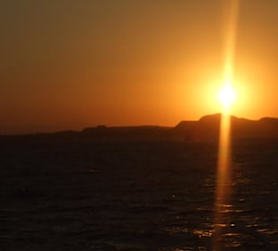 Sonnenuntergang vom Boot