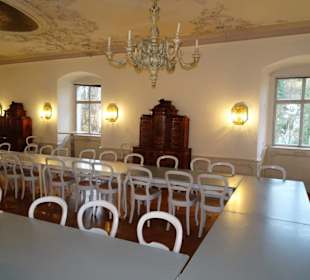 Der weiße Saal im Wasserschloss Mitzwitz