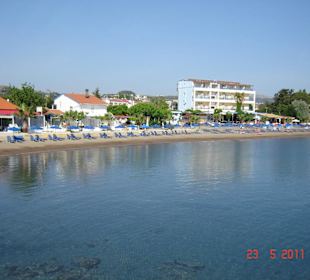 Schöner Sandstrand in Faliraki
