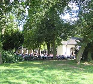 Der Biergarten im Park.