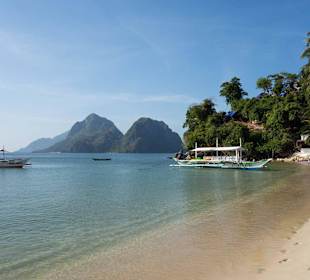 El Nido - fajna plaża Cabanas